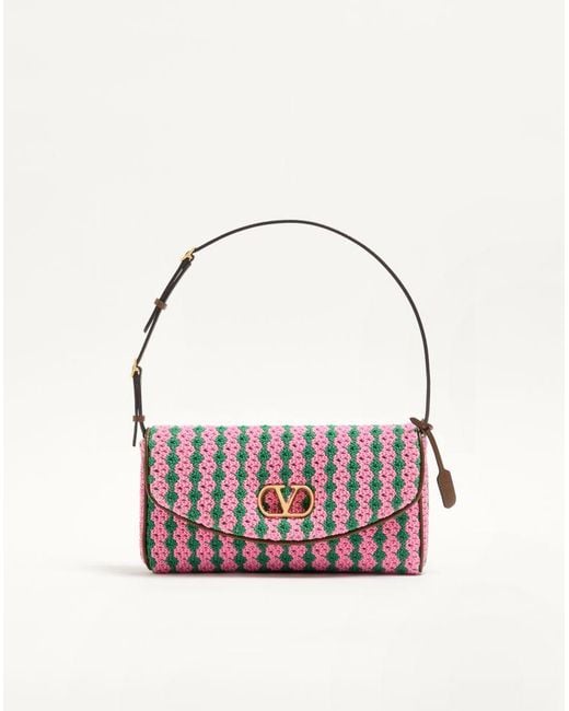 Valentino Garavani Pink Devain Small Shoulder Bag