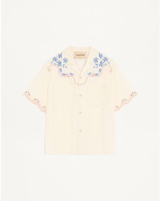Valentino Natural Linen Bowling Shirt for men