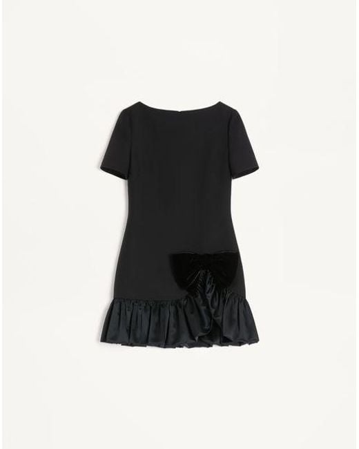 Valentino クレープクチュール ショートドレス 女性 ブラック Black