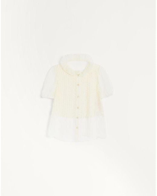 Valentino Natural Chiffon Blouse