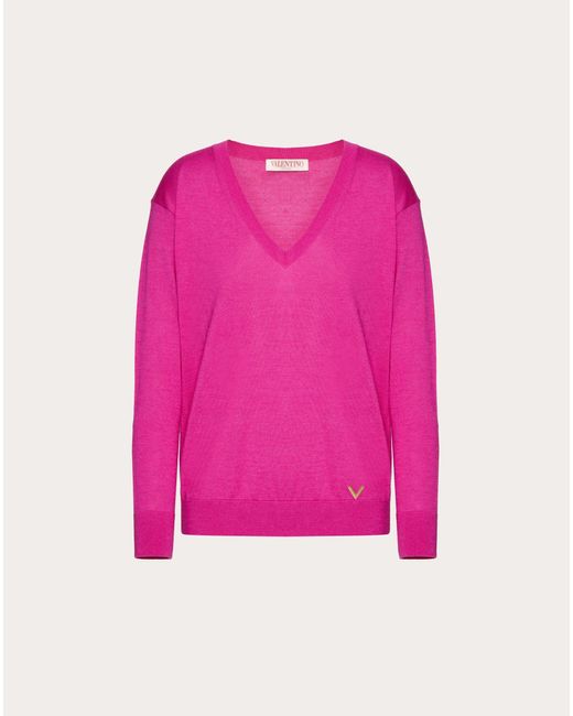 Valentino Pink Cashmere Silk Jumper