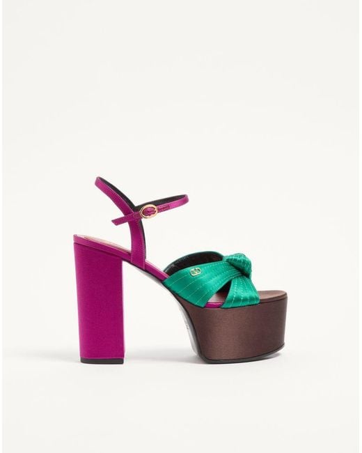 Valentino Garavani Multicolor Sandal With Crasher Platform