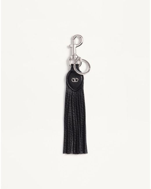 Valentino Garavani White Vlogo Signature Key Ring for men