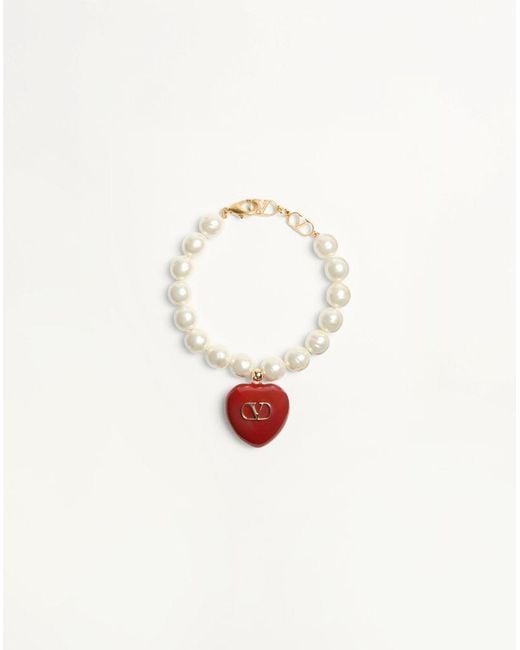 Valentino Garavani White Coeur Royal Bracelet