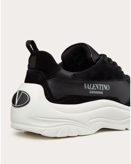 valentino bansi leather trainers