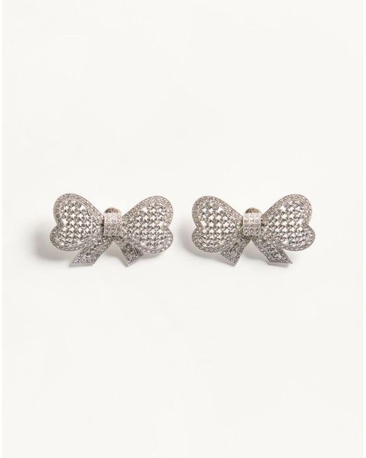 Valentino Garavani Natural Trop Chou Metal And Swarovski Crystal Earrings