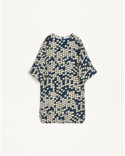 Valentino Blue Kurzes Cady Opticool Kleid Frau