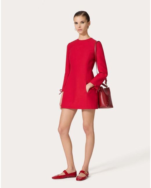 Valentino Red Crepe Couture Short Dress