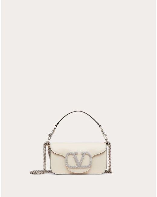 Valentino Garavani Leather Locò Small Shoulder Bag With Jewel Logo in ...