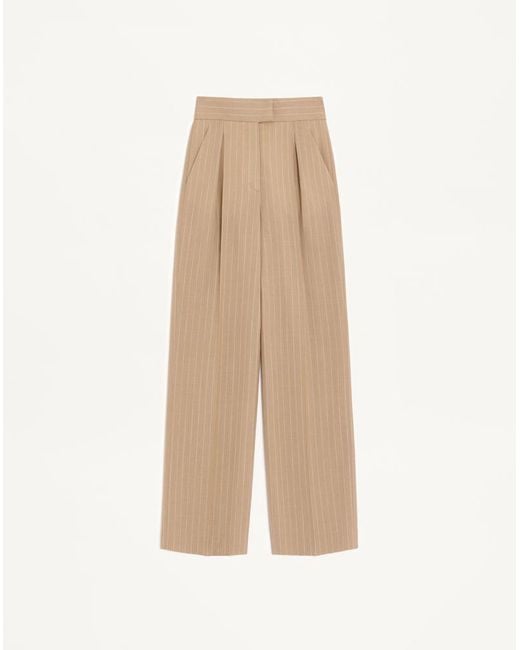 Valentino Natural Faded Pinstripe Trousers