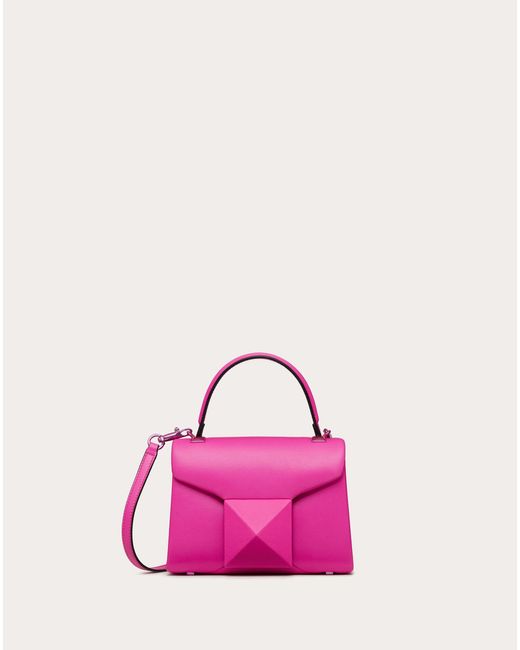 Valentino Garavani Pink Mini One Stud Handbag In Nappa