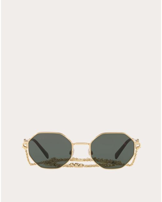 Valentino Octagonal Metal Frame With Vlogo Signature Chain | Lyst