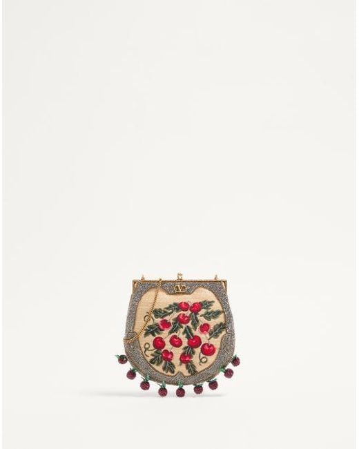 Valentino Garavani White Nellcote Fairytales Beaded Clutch