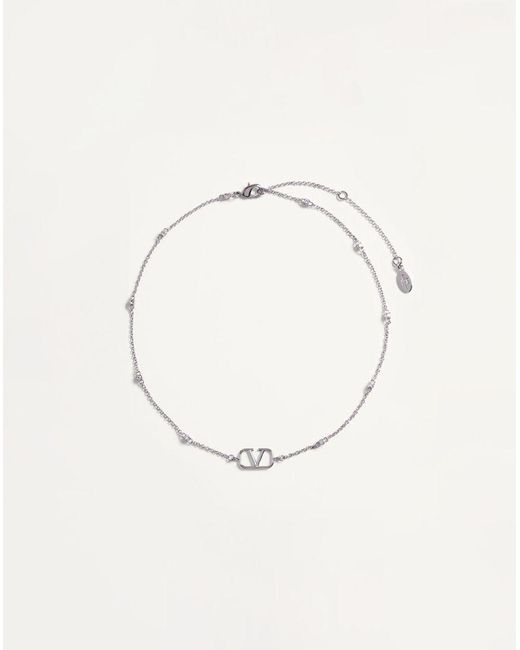 Valentino Garavani Natural Mini Vlogo Signature Necklace