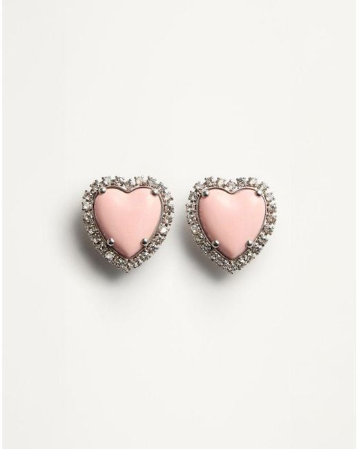 Valentino Garavani Pink Coeur Hyperbole Earrings