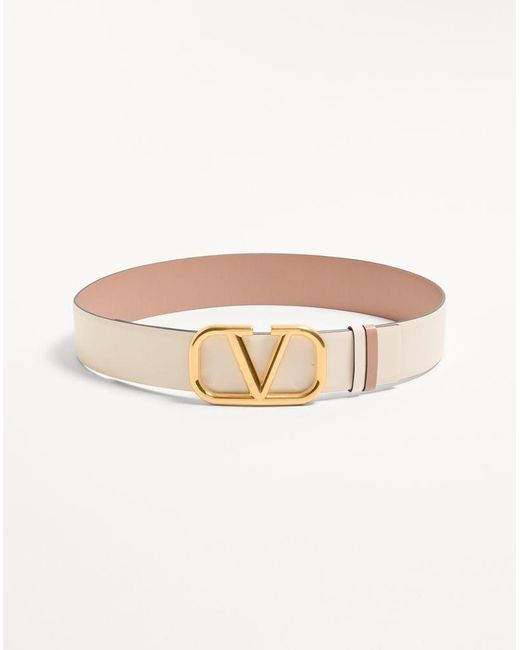 Valentino Garavani Natural Reversible Vlogo Signature Belt