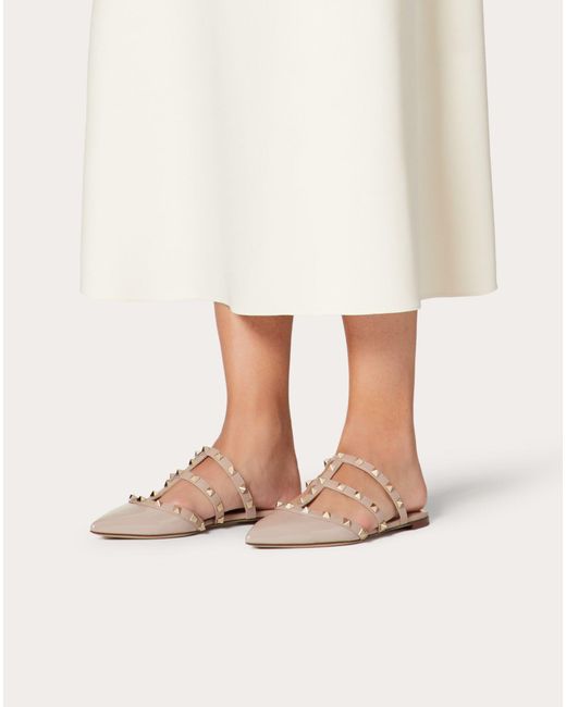 valentino rockstud leather mules