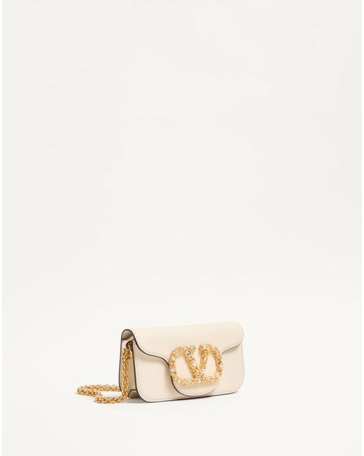 Valentino Garavani Natural Locò Small Shoulder Bag