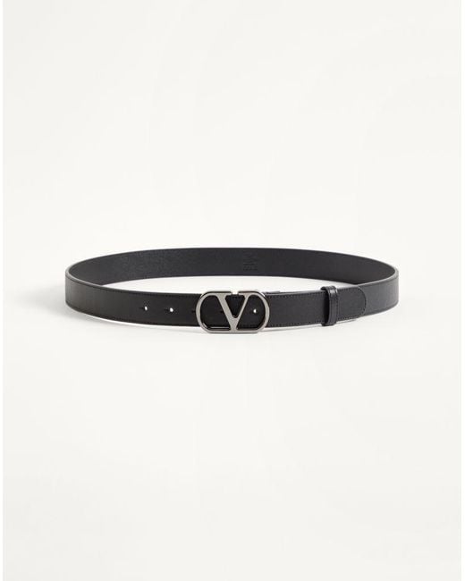 Valentino Garavani White Vlogo Signature Belt for men