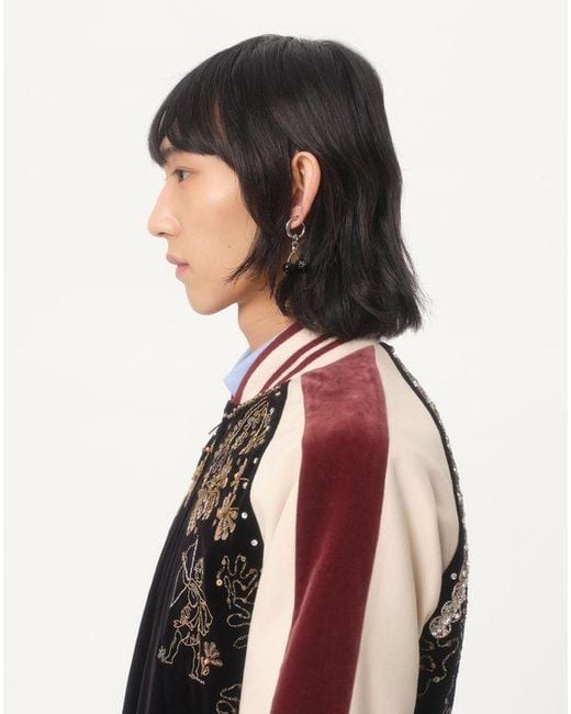 メンズ Valentino Garavani シェ ヴァレンティノ メタル X エナメル モノ イヤリング おとこ パラジウム Natural