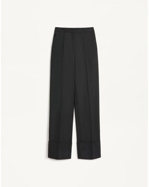 Valentino Black Virgin Wool Trousers 36