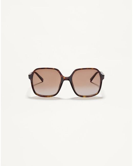 Valentino Natural Rectangular Acetate Glasses