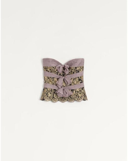 Valentino Natural Chiffon Top