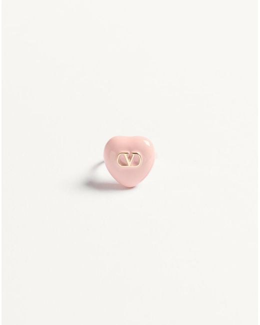 Valentino Garavani Pink Coeur Royal Ring