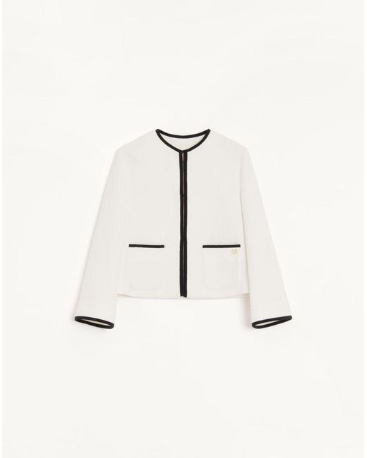 Valentino Natural Canestrello Cotton Tweed Jacket