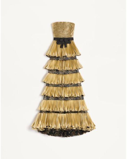 Valentino Metallic Long Dress