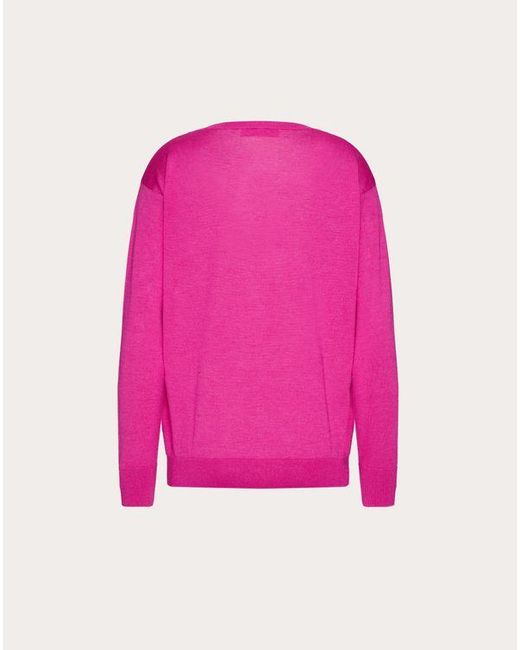 Valentino カシミアシルク セーター 女性 Pink Pp
