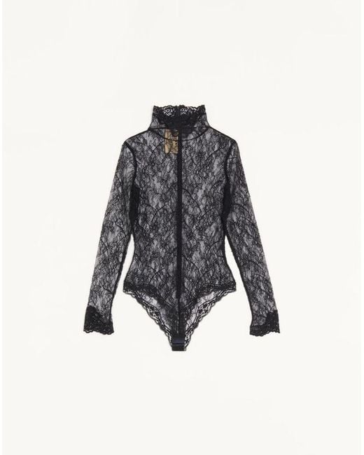 Valentino Blue Floral Lace Body