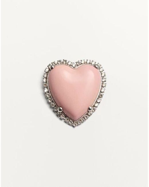 Valentino Garavani Pink Coeur Hyperbole Brooch