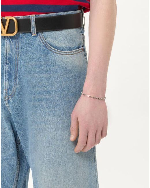 Bracelet Vlogo Signature En Métal Homme Valentino Garavani pour homme en coloris Natural
