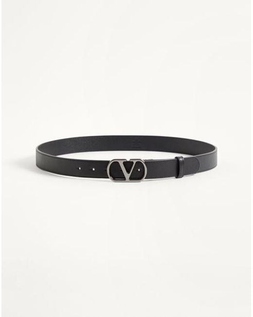 Valentino Garavani White Vlogo Signature Belt for men