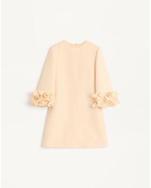 Robe Courte En Crêpe Couture Femme Valentino en coloris Natural