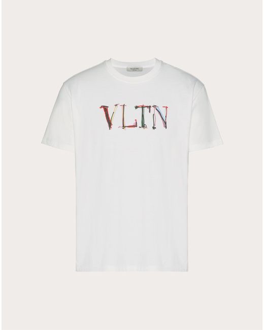 Valentino White Valentino T-shirt With Vltn Graph Print for men