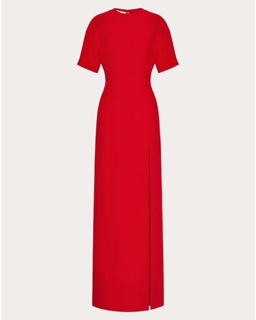 Valentino Red Cady Couture Long Dress