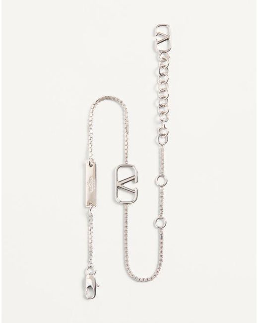 Bracelet Vlogo Signature En Métal Homme Valentino Garavani pour homme en coloris Natural