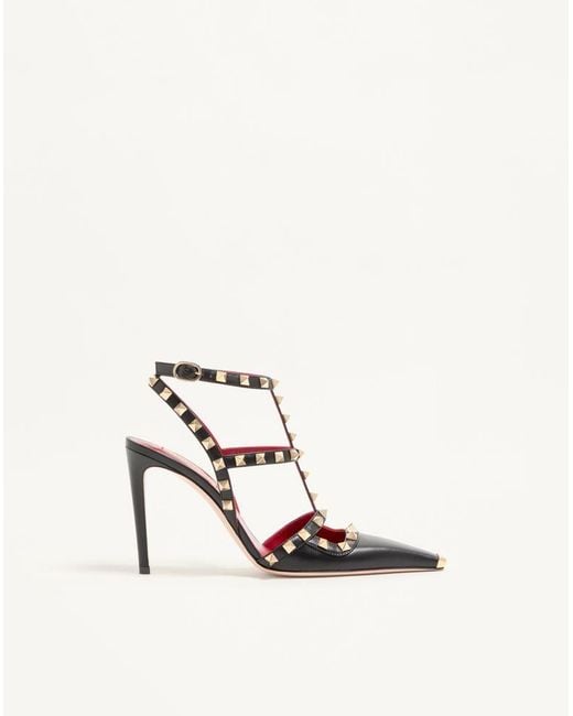 Valentino Garavani White Rockstud Kidskin Pumps 100Mm 35