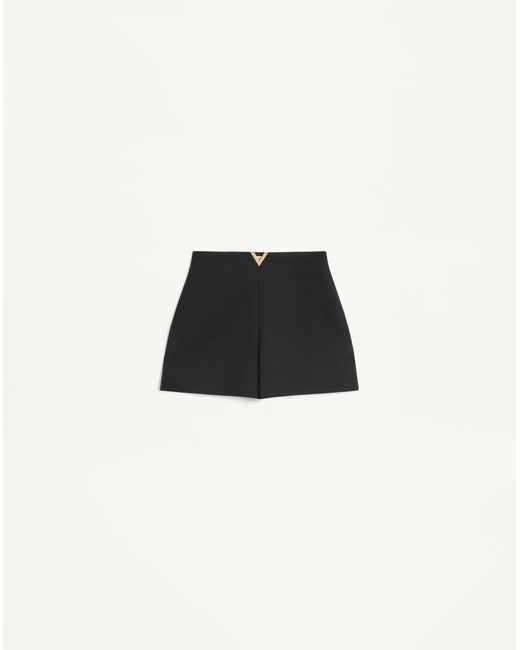 Valentino Black Crepe Couture Shorts 36