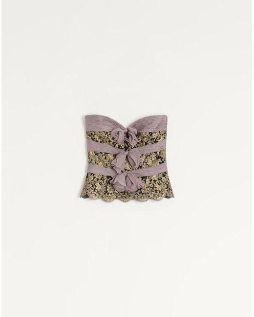 Valentino Natural Chiffon Top