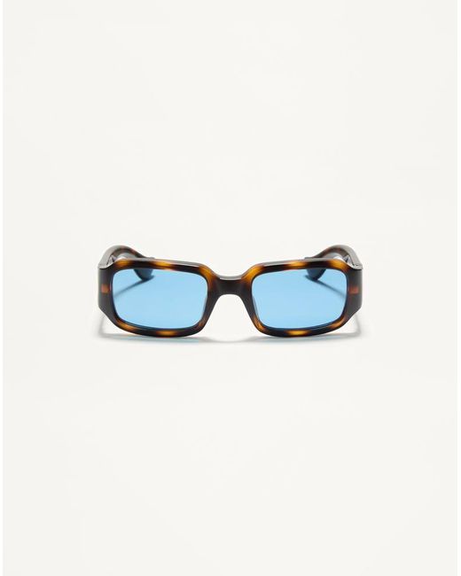 Valentino Blue Rectangular Acetate Eyewear