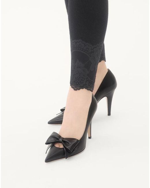 Valentino Garavani White Escarpins Bowow En Cuir De Chevreau, 100 Mm Frau