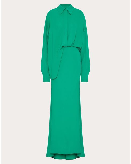 Valentino Green Cady Couture Gown