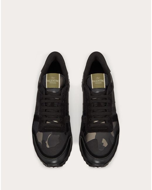 valentino metallic camo rockrunner sneaker