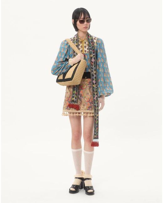 Valentino Garavani Natural Viva Superstar Mittelgrosser Shopper Aus Raffia Frau
