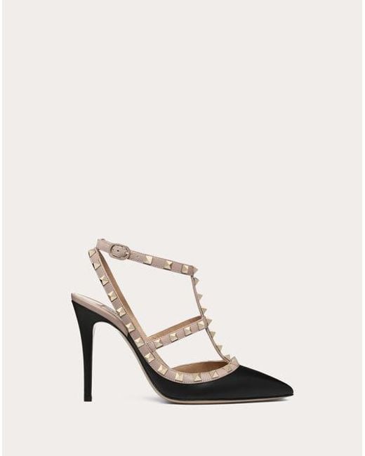 Valentino Garavani Natural Rockstud Caged Pump 100Mm