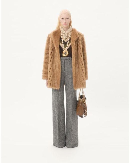 Valentino ウール ニットプル 女性 ダークファッジ/ベージュ Multicolor