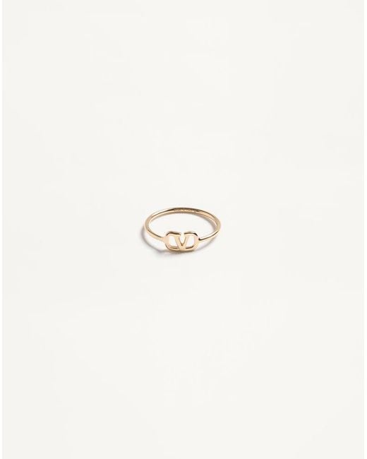 Valentino Garavani Natural Vlogo Signature Metal Ring